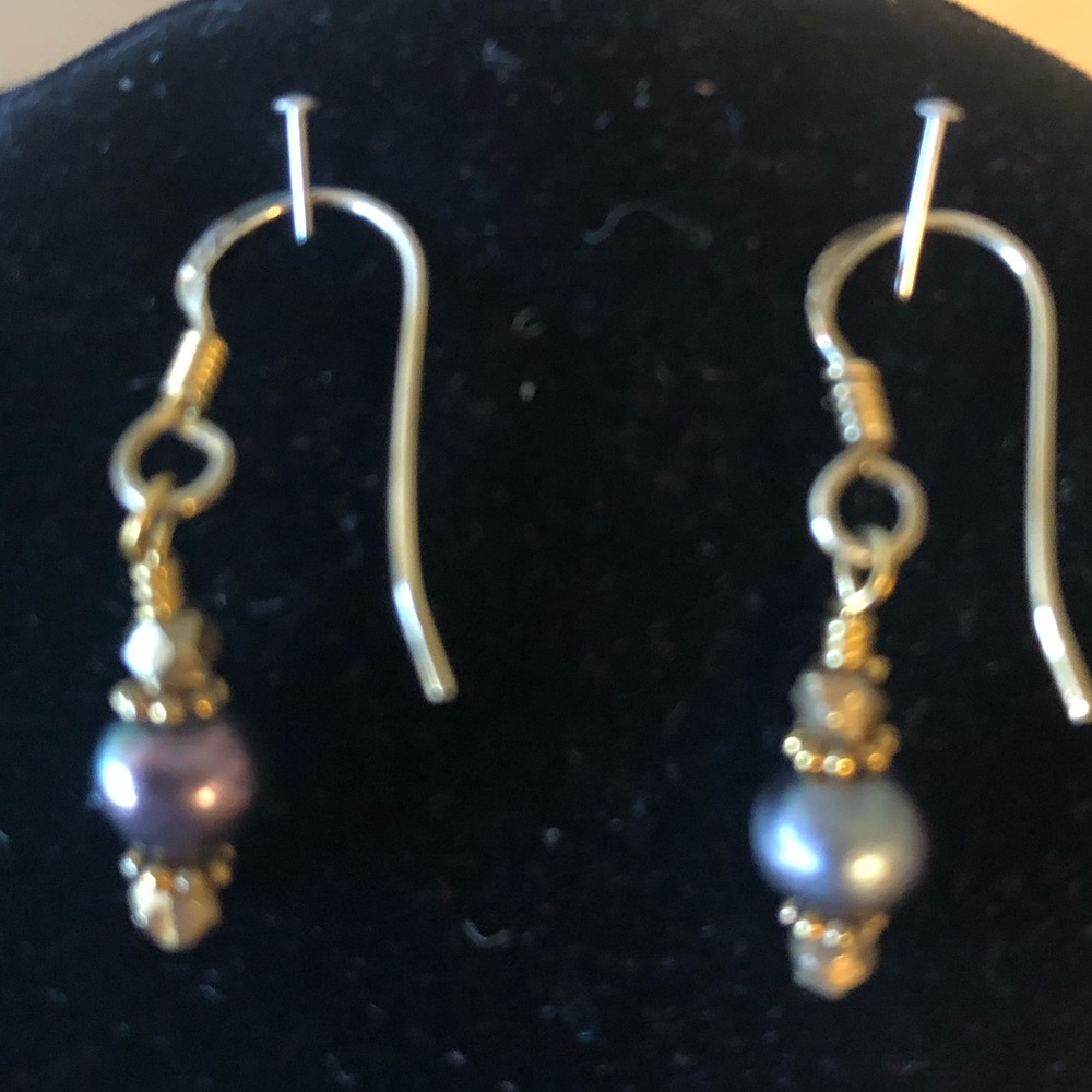 New Freshwater Pearl Earrings on Sterling Silver Ear Wires